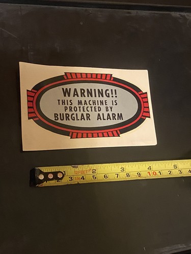 Vintage warning machine - warning,