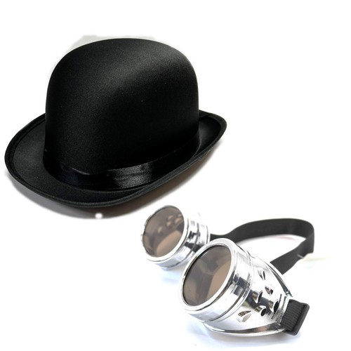 Steampunk bowler hat with - bowler,