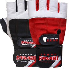 FARABI Leather Gym Gloves