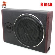 8'' Car Underseat Slim Amplifier Subwoofer Audio Amp Sub Bass Box Speaker 600W