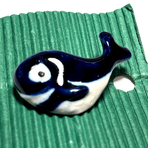 Whale lapel pin - whale, in