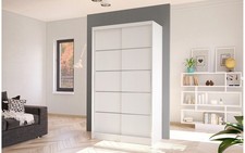 ELUKS - PlainWard Modern Bedroom Sliding Door Wardrobe with Plain Doors