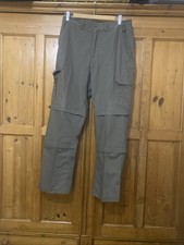 W30 Short Peter Storm Zip Off Trousers Mens Grey Cargo Pants