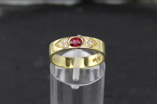 Ruby brilliant ring gold - ruby,