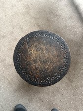 vintage hand carved wooden side table antique