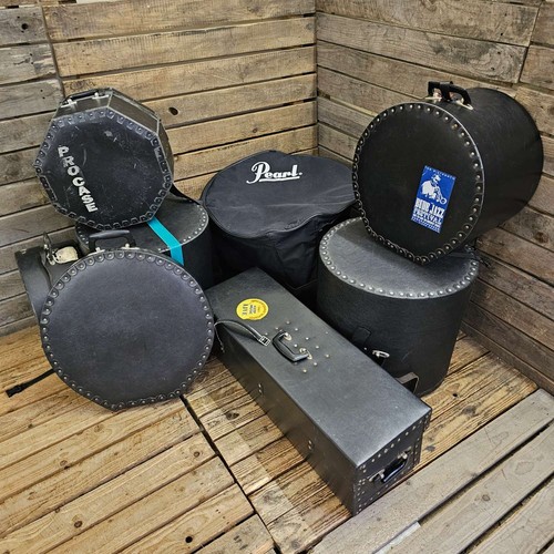 Assorted drum cases - cases, vintage