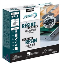 Gedeo Glazing Resin Clear Transparent 150ml Kit Relief & Shine To Sufaces Pebeo