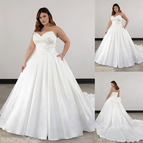 Strapless plus size satin - strapless,