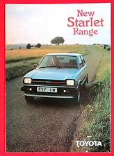 1980 TOYOTA STARLET Sales Brochure - 1.2S 1.2GL 1.0GL - Excellent Condition