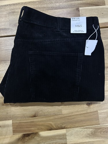 Corduroy trousers black - corduroy,