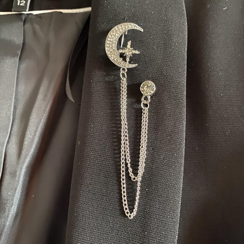 Silver unisex fashion crescent - fashion,