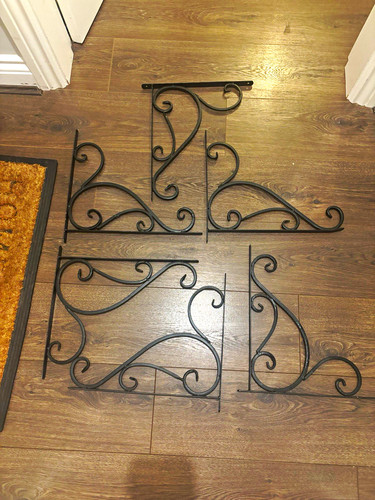Large black metal hanging - large,