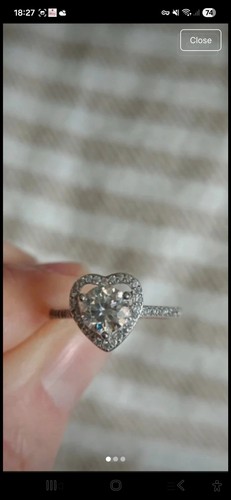 1ct heart shaped miosonite - heart,