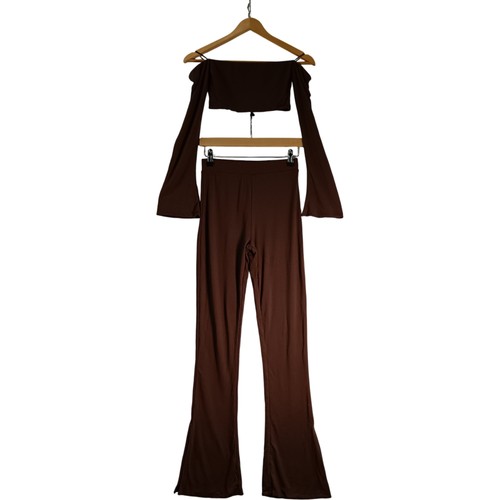 Polly brown two piece set - brown,