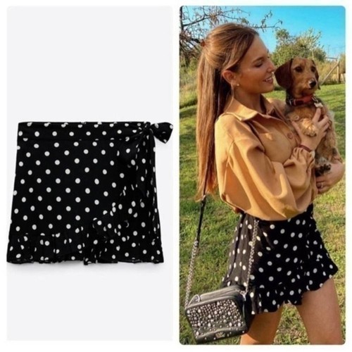 Zara ruffled polka dot skort - zara,