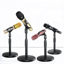 Desktop Table Desk Mic Microphone Stand w/ Clip Holder Mount Clamp Round Base UK