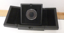 Coin Display Box Holds Full Sovereign in Capsule Smooth Black Finish Empty