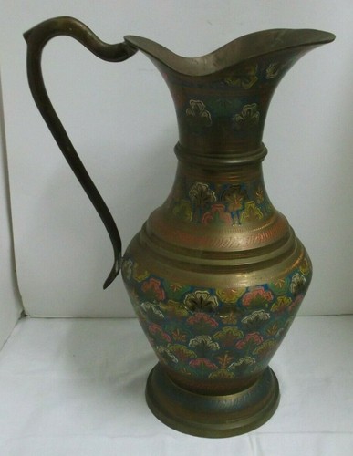 Art nouveau pitcher jug brass - nouveau,