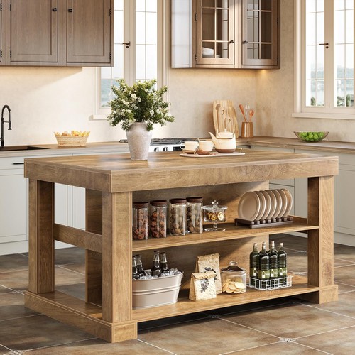 Kitchen island with shelves - island, 3