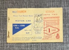 1950s Motor Fuel Ration Book