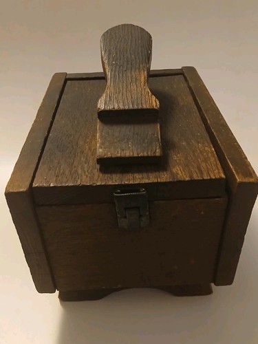 Vintage wooden shoe shine - , box