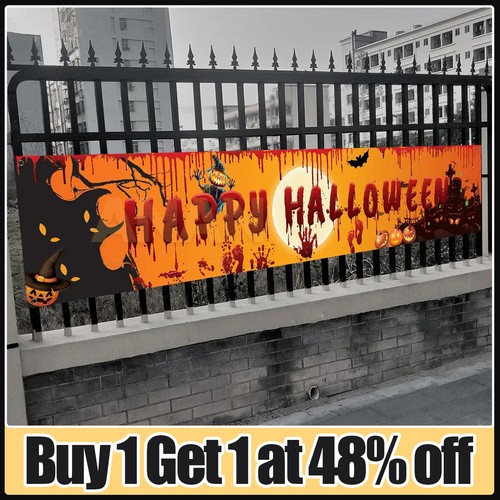 Happy halloween hanging banner - hanging,