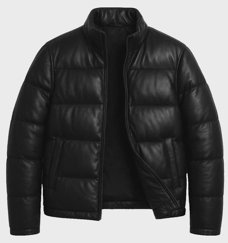 Mens black genuine leather - black,