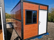 UK Stock   Houses Office Site TINY HOME Cabin Summer House Folding Container