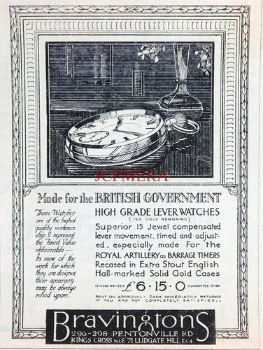 Bravington ww1 barrage - ww1, r.a.