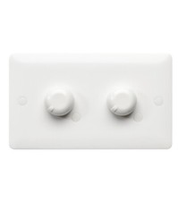 MK 2 GANG LED UNIVERSAL DIMMER. MB1524WHI.6- 100 WATT RANGE