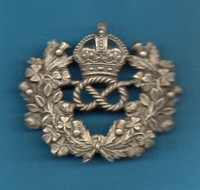 STAFFORDSHIRE  CONSTABULARY SHAKO  WHITE METAL BADGE KC