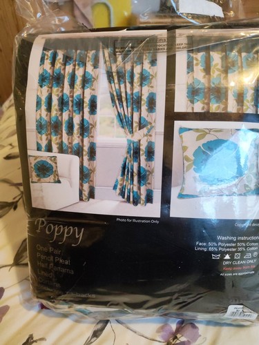 Textiles direct blue poppy - textiles,