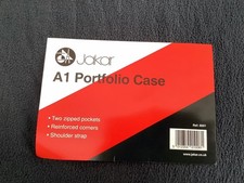 Jakar A1 Portfolio Case Art Folder - Carry Strap - Reinforced Corners - Black