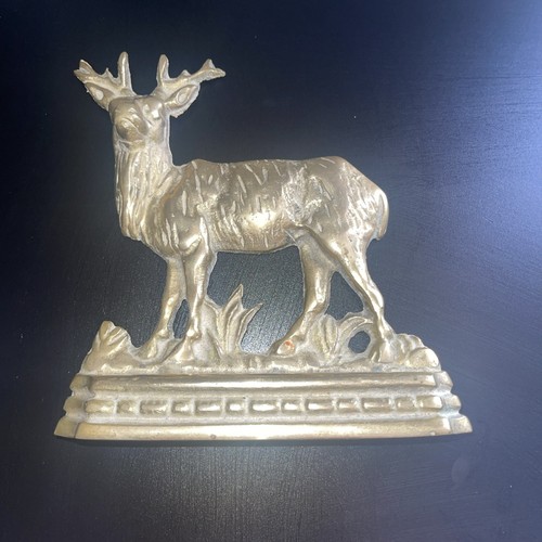 Vintage brass stag flat back - vintage,