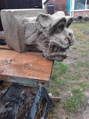 Old stone gargoyle grotesque - stone, gargoyle/grotesque