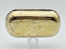 Brass Cigarette Case FRAGET Vintage Metal Smoking Box Tobacciana Collectible