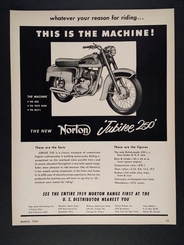 1959 norton jubilee - norton,