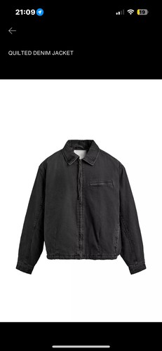 Zara quilted denim jacket - denim,