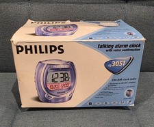 Vintage Philips AJ3051 talking alarm clock with voice confirmation