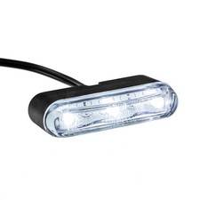 Motorcycle Universal LED License Plate Light Tri E-Certified, Black