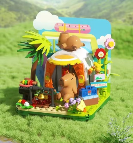 Capybara lego yurt adventure - capybara,