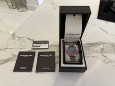 Raymond Weil Tango 8280 GMT Watch - Black Dial, Blue And Red bezel