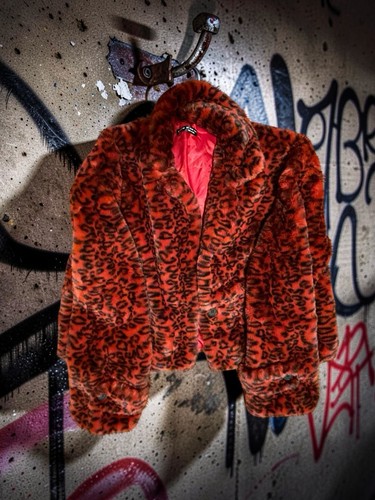 Red leopard print - print, fur
