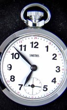 Smiths White Dial Men's Pocket Watch -- Running