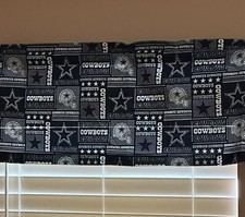 Dallas Cowboy Blue NFL Team Sports men boys Football Window curtain valance New