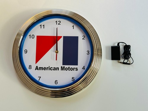 American motors neon - american, clock