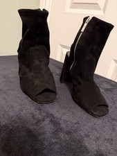 Topshop Black Peep-toe Ankle