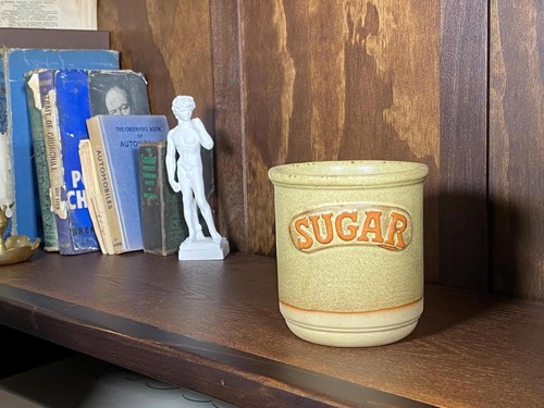 Vintage stoneware sugar pot