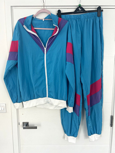 Men colourblock tracksuit l - tracksuit,