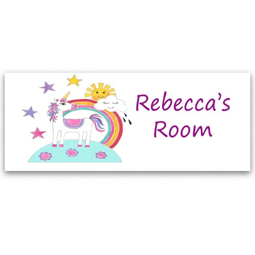 Personalised unicorn door - unicorn,